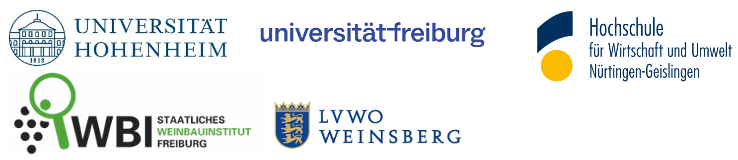 Logos der Projektpartner von Vitiforst. Logos der Projektpartner von Vitiforst.